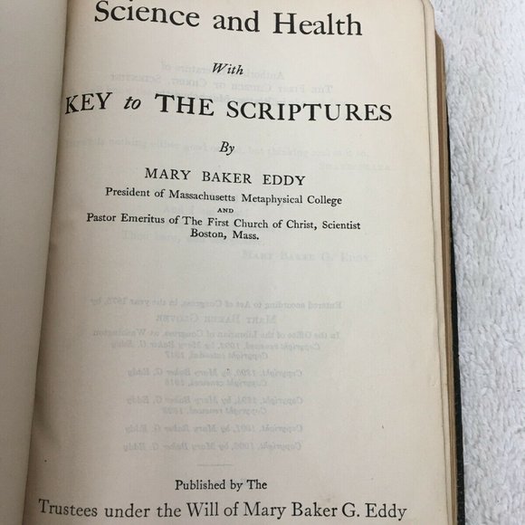 #PNK2 Science & Health Key to Scriptures AUTHORIZED EDITION Mary Baker Eddy 1906 - Picture 6 of 11